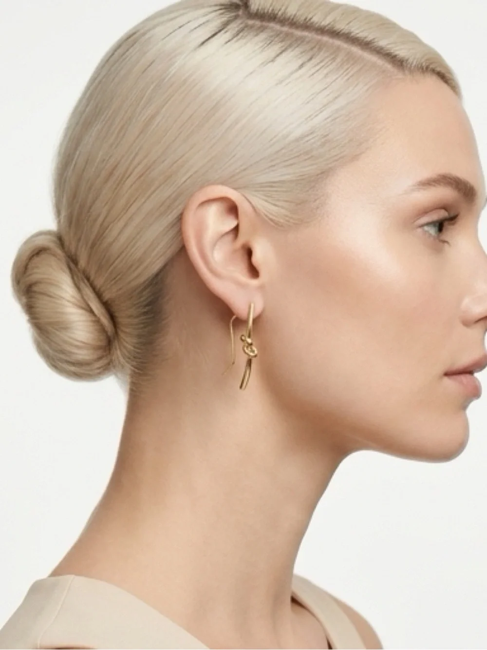 Elegant Gold Knot Drop Earrings - Women Jewelry